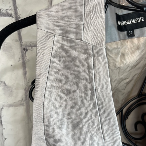 Ann Demeulemeester Waistcoat Vest Silver Shimmer Spring Ring Clasp Chain Closure - Picture 2 of 10